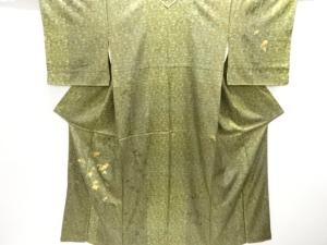 万寿菊模様刺繍訪問着